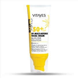 Vitayes 5-in-1 Multischutz Sonnencreme, Sonnenschutz LSF 50+ SPF, gegen Hautalterung, gegen Unreinheiten, mattierend, Anti Aging, Sonnenmilch für Gesicht, 50ml