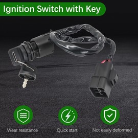 MINETPS 35100-HL4-A01 Ignition Key Switch with Keys Fit for Honda UTV Pioneer 1000 SXS1000M 2016 2017 2018 2019 2020 2021 2022 2023 Replace 35100-HL4-AK1