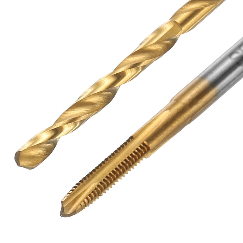 sourcing map Tap and Drill Bit Set, 2pcs M2.5 x