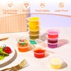 BIEOFFEI Disposable Snack Containers with Lids, Plastic Mini Sauce Cups,