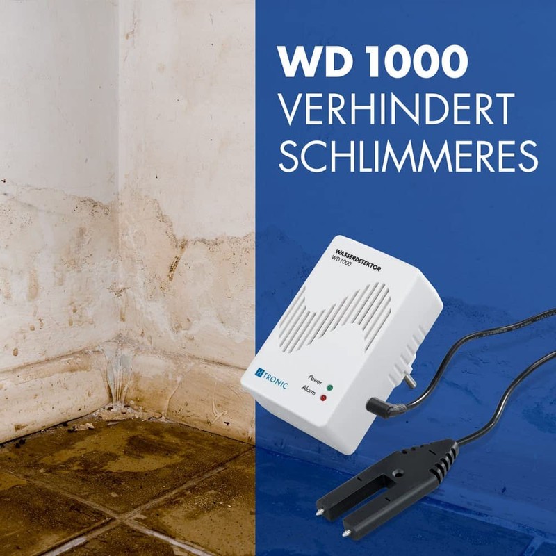 WD 1000 Water Detector with External Water Sensor to Prevent