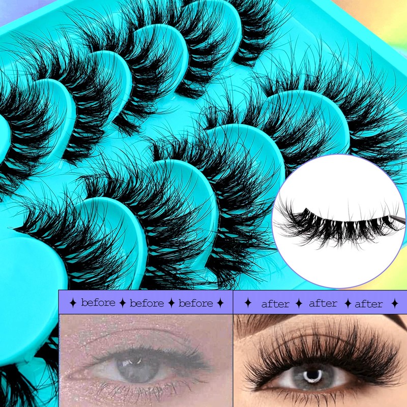 6 Paare Clear Band Künstliche Wimpern Katzenauge, 15mm Flauschiges Cat-Eye