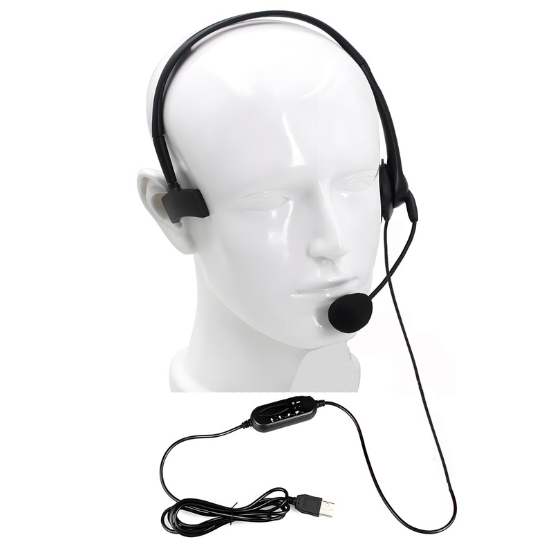 CENMIGO Wired Headset with Noise Cancelling Mic, USB Connectivity, Plug