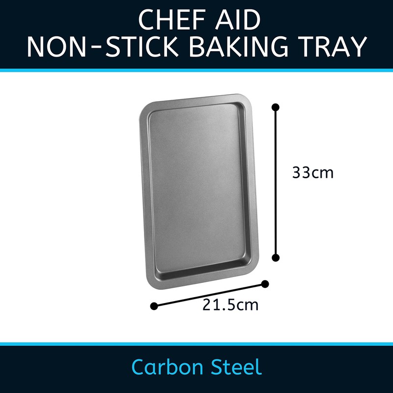 Chef Aid Non-Stick Carbon Steel Baking Tray, Durable Non Stick