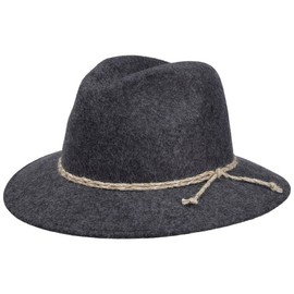 Lipodo Tyrolean Mountain Hat Traveller Mottled Made in Italy for Men and Women Autumn Winter Anthracite S (54-55 cm)