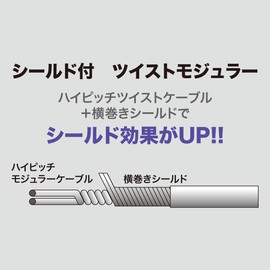 サンワサプライ シールド付ツイストモジュラーケーブル アイボリー 7m TEL-ST-7N2