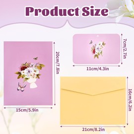 UTXN Pop Up Card, Colorful Butterfly Pop Up Birthday Card for Women with Note Card Envelope for Anniversaries, Birthdays, Special Celebrations, Thinking of You