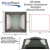RecPro RV Skylight Outer Dome | 14" x 14" Universal