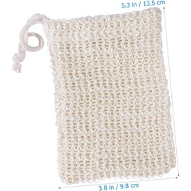 Healifty Bolsas Exfoliantes para Jabón de Sisal 2 Piezas Alta Absorción y Limpieza Fuerte para Baño Diario Cuerda para Colgar