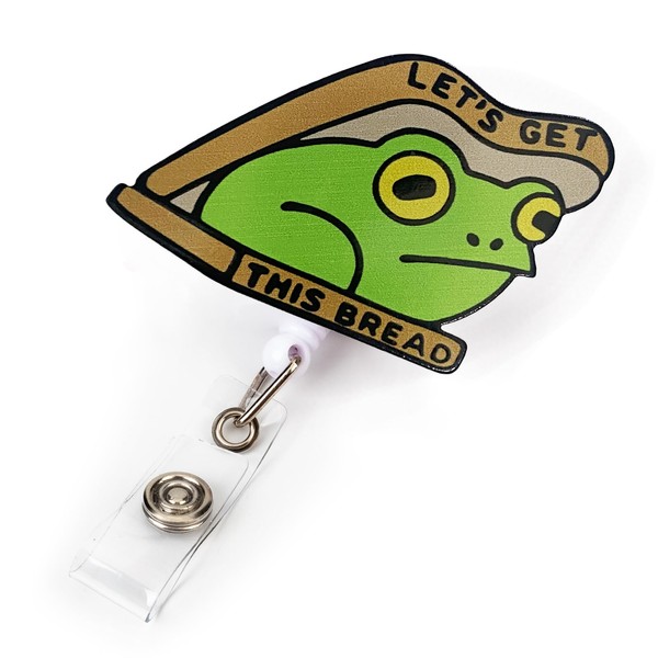 Funny Let’s Get This Bread Retractable Badge Reel for ID