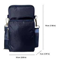WESTEND CHOICE Crossbody Phone Bag for Women Cross Body bag with Multiple Pockets Ladies Small Handbag with Adjustable Shoulder Strap (Blue)