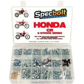 250pc Specbolt Honda CR Two Stroke Bolt Kit for Maintenance & Restoration of MX Dirt Bike Fastener CR80 CR85 CR125 CR250 CR500