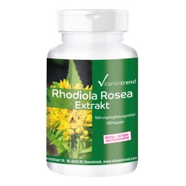 Rhodiola Rosea Extract 500 mg - 180 Capsules - Vegan - High Dose | Vitamintrend®