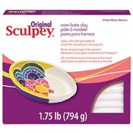 Polyform Sculpey Original Polymer Clay, 1.75-Pound, White (2-Pack)