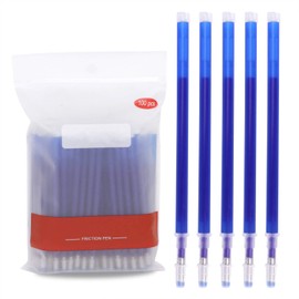 Pack of 100 Heat Erasable Pens Refills for Fabric Heat Wipe Marking Pens Refills for Tailors Sewing Quilting Dressmaking Wipe Pens Heat Erase Pens, Blue
