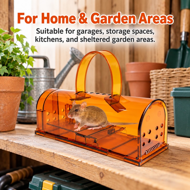 Reusable Mouse Trap Cage for Home & Garden – Plastic