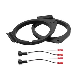 VekAuto 2 Pcs Speaker Spacer Ring Tweeter Speaker Spacer Adapter for Volkswagen Jetta 1999-2019 Waterproof for 6.5'' ABS Black