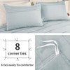 NEXHOME PRO 100% Washed Cotton Duvet Cover Twin Size, Pleated