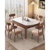 Genina Dining Chair Covers Set of 4, Waterproof PU Leather