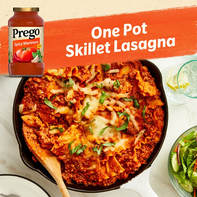 Prego Spicy Marinara Pasta Sauce, 24 oz Jar (Pack of