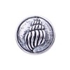 Quiges Women's Click Button 18 mm Chunk Silver-Plated Shell Fossil