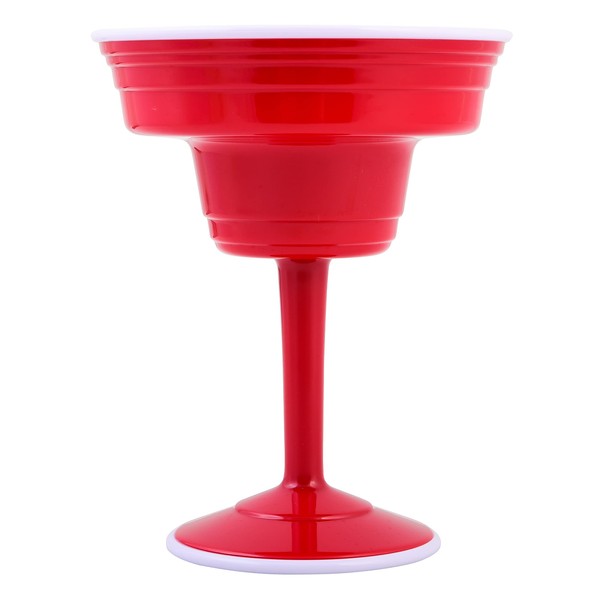 Red Cup Living Reusable Margarita Cup - 15 oz - Margarita Glasses Plastic Party Cup in Classic Red Cup Style - Dishwasher Safe - Perfect for Patio Parties, BBQs, and Camping