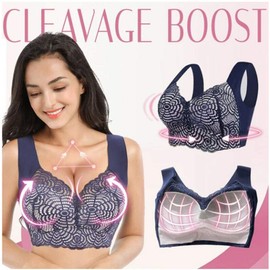 Air Ultimate Lift Bra Stretch Full-Figure Seamless Lace Cut-Out Bra，Exsecret Ultimate Lift Sports Bra，Sleep Bras for Women 38/85C Black