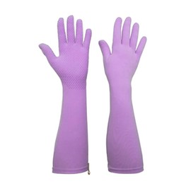 Foxgloves Long Gardening Gloves with Grips - Elbow Length Elle Grip Gloves (Lavender, Small)