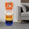 4 Pcs Stackable Storage Baskets, Compact Rolling Storage Baskets Set,