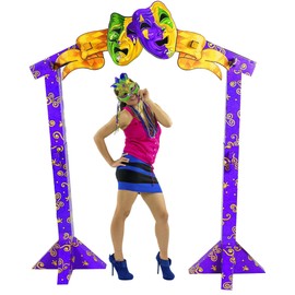 Fun Express - 3D Bourbon Street Arch Way for Mardi Gras - Party Decor - Large Decor - Archways - Mardi Gras - 1 Piece