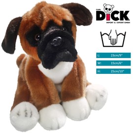 Carl Dick Boxer Dog 10 inches, 25cm, Plush Toy, Soft Toy, Stuffed Animal 3344