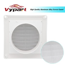4" Louvered Dryer Vent Cover by Vypart - Exterior Wall Air Vent Cap Replacement with Fabric Fine Screen, Soffit Vent Cover Outdoor/Outside with 4 Screws,Easy Install
