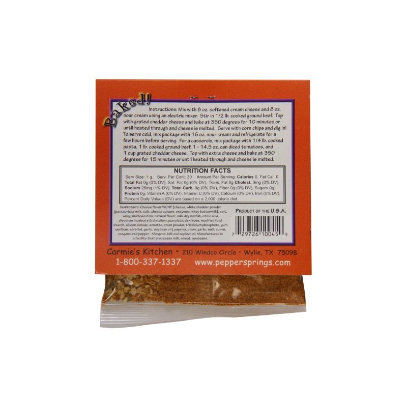 Pepper Springs Baked Chili Cheese Dip Mix, 1.0 Ounce
