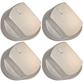 Ufixt For Stoves Compatible Silver Replacement Main Oven Cooker Hob Grill Control Knobs Fits Stoves Pack of 4