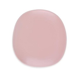 TRP Minimalistic 6 Pieces Organic Shaped Salad Plates Porcelain Dinnerware Set | Pretty Blush Pink Color Solid Design Dishwasher Microwave Safe Mix & Match Set