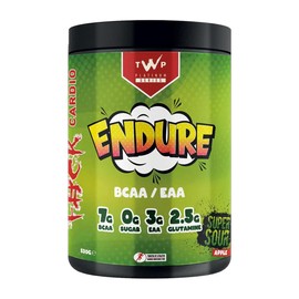 TWP TWP Nutrition Platinum Series Endure, EAAs & BCAAs Electrolyte Blend Pre, Intra and Post Workout, Zero Sugar, 510g and 30 Servings, 18 Great Flavours (Super Sour Apple)