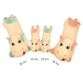 FeiWen Plush Cute cow Stuffed Cotton Soft Animal Toy for Kids/Couples/Friends (Blue, 23.6in)