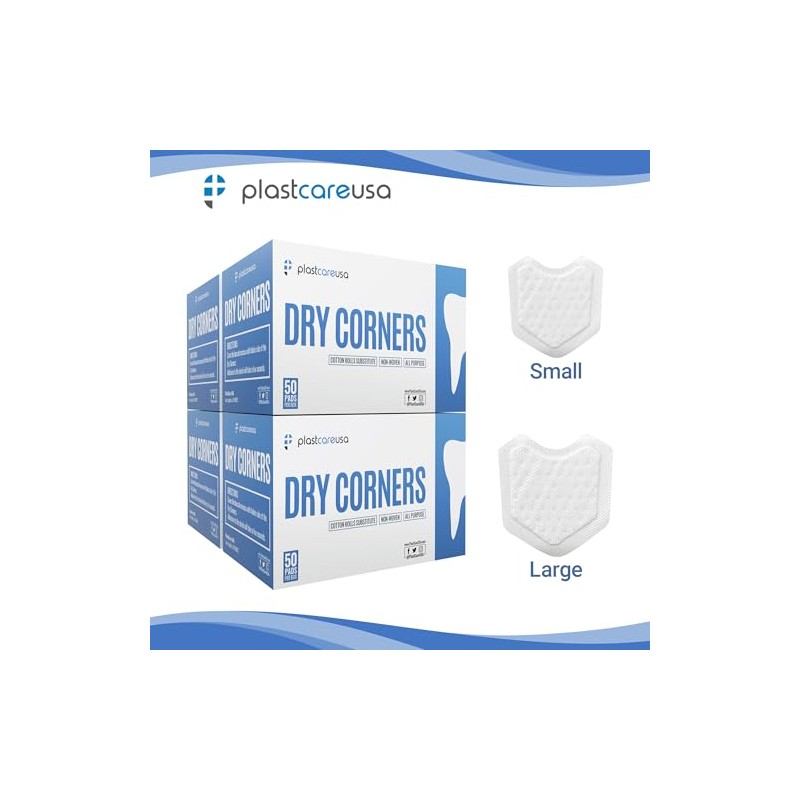 200 Dental Dry Corners, Disposable Saliva Control Cheek Protection Pads