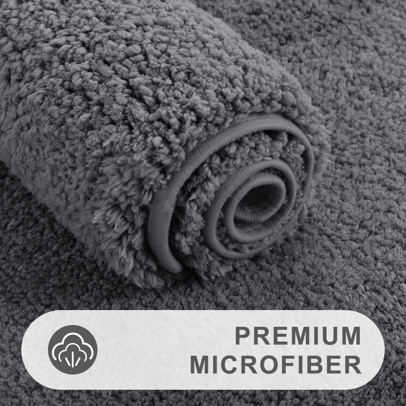 Homaxy Bathroom Rug, Non-Slip Washable Bath Mat, Soft Fluffy Bath