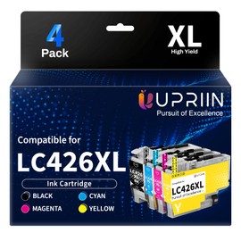 UPRIIN LC426XL Printer Cartridges Compatible with Brother LC426 LC426XL LC426XLVAL Multipack Cartridges for Brother MFC-J4335DW MFC-J4340DW MFC-J4540DW MFC-J4540DWXL (Pack of 4)