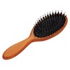 KAI Hair Brush Pig Hair Mix Cushion Brush Wooden Natural