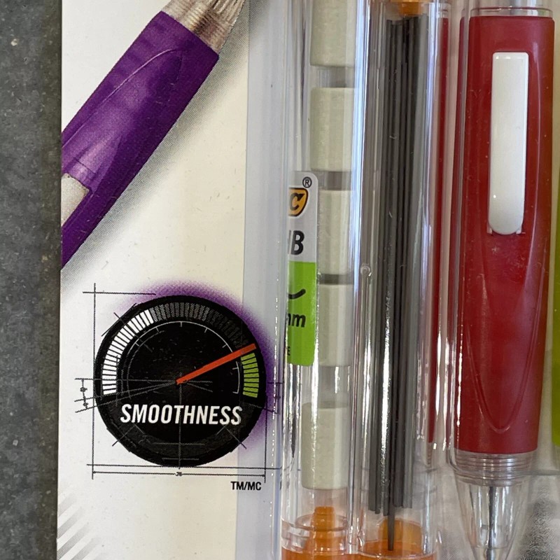 Bic Velocity 4 Pk Side Clic 0.7mm #2HB Mech Pencils,