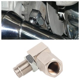 Espaciador de Sensor de Oxígeno para Coche de 90 °, Luz de Control de Motor M18X1.5, Convertidor Catalítico para Modificación de Escape, Hierro Universal Plateado