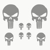 Autodomy Pack of 8 Units Melted Skull Stickers | Sticker