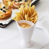 KIRALOVE French fries holder with sauces - restaurant - plastic