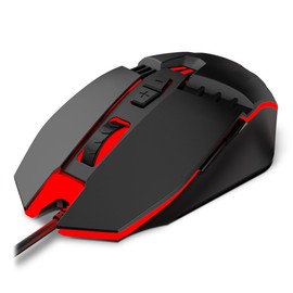 KROM Kalax NXKROMKALAX Gaming Mouse Optical Sensor, 4 Levels up to 3200 DPI, LED Lighting, 7 Buttons, Windows 7/8.1/10, Black