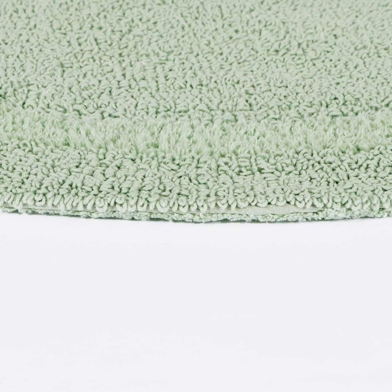 Homescapes Semi-Circular Bath Mat, Sage Green, Premium Bath Mat 50