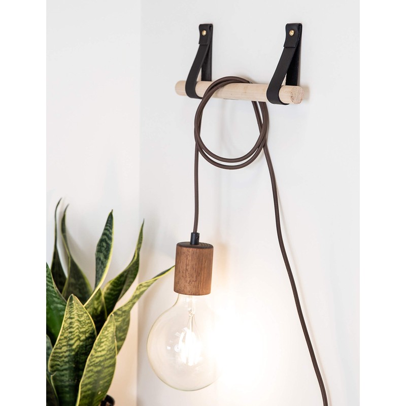 KEYAIIRA - Medium Leather Wall Hook, wall hanging strap towel