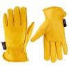 Kim Yuan Leather Work Gloves for Gardening/Cutting/Construction/Farm/Motorcycle, Men & Women,