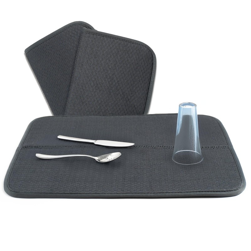 HELOME® 2 x Microfibre Dish Drying Mat for Kitchen -